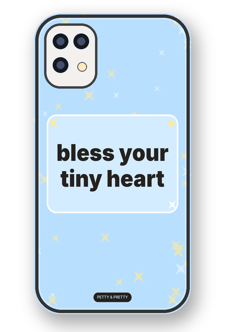 Bless Your Tiny Heart phone case mockup