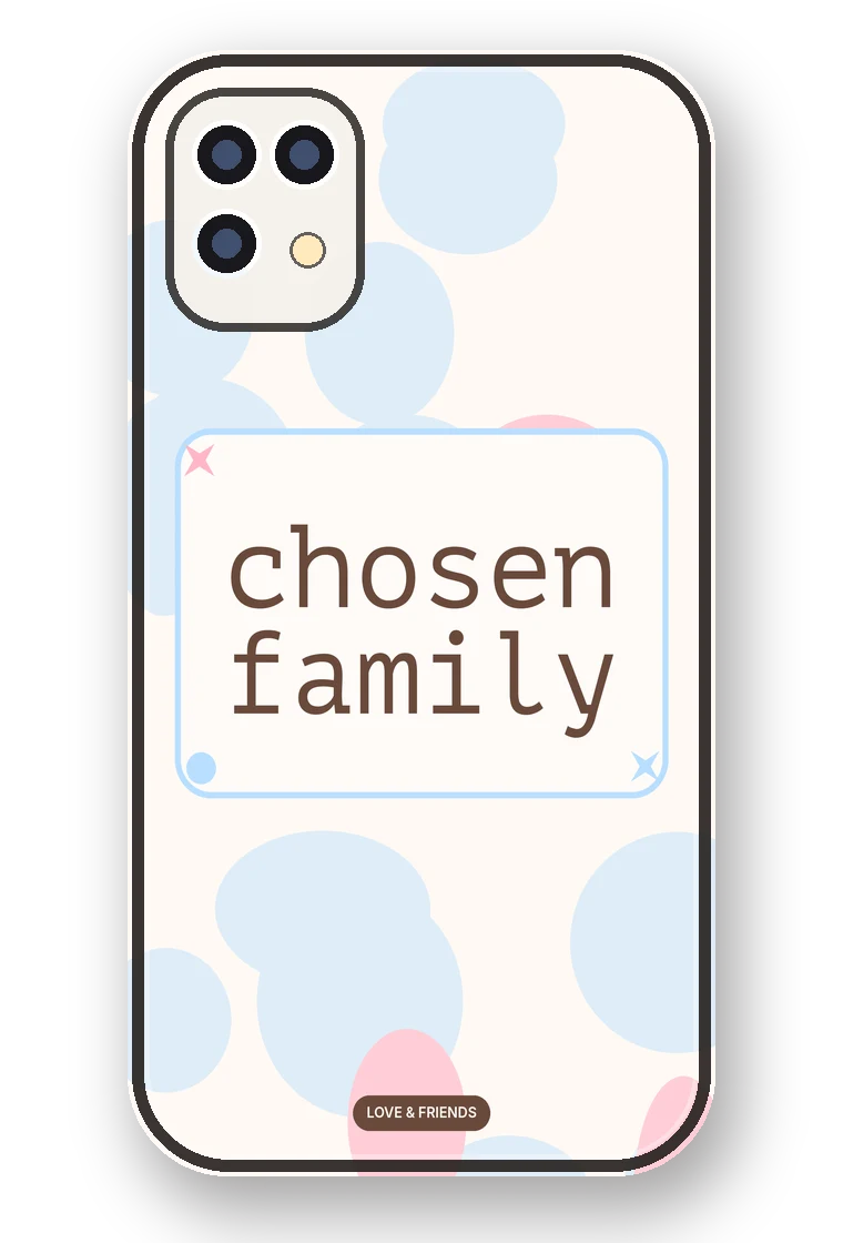 Chosen Family phone case mockup